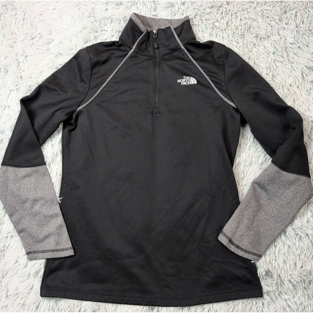 The North Face Sweatshirt Womens M Black Half Zip Outdoors Hiking Chore